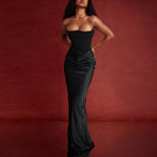 Women's Bandeau Backless Party Evening Dress