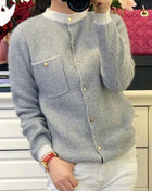 SS Striped Sweater Grey