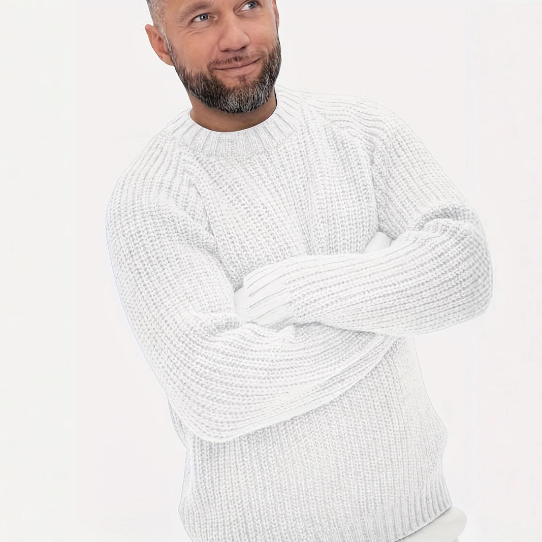 Daily Casual Men's Pullovers White