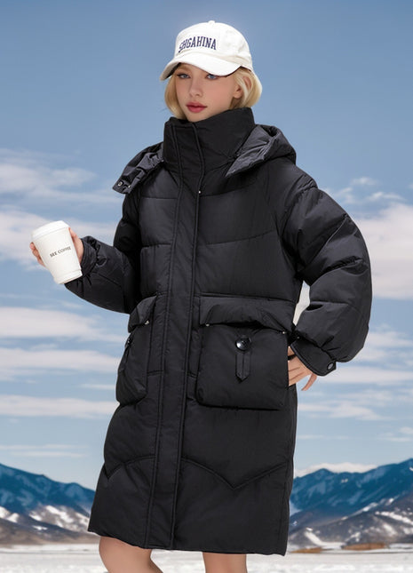 SS Mid-length Winter Jacket Black