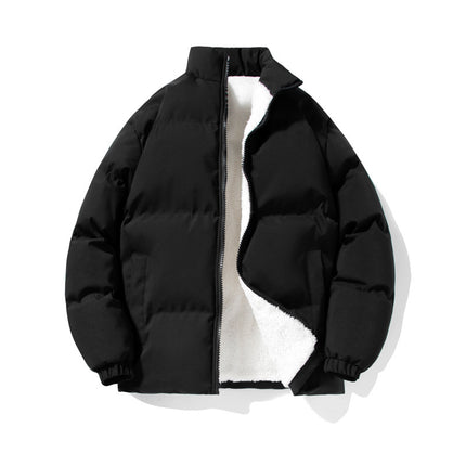Lambswool Lining Cotton-padded Jacket Black