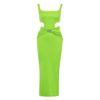 Sling Green One-piece Dress Women