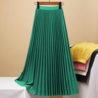 Women's Pleated High Waist Skirt Green