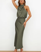 SS Elegant Evening Dress Army green