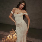 SS Ruched Dress Apricot