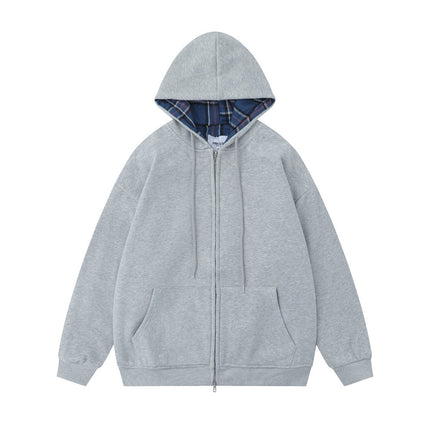 Men's Simple Hoodie Gray