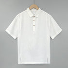 Summer Thin Lapels Top For Men White