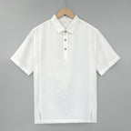Summer Thin Lapels Top For Men White