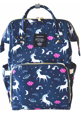 SS Maternity Nappy Bag Blue unicorn