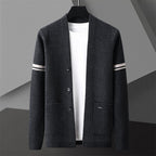 Men's Long Sleeved Sweater Coat
