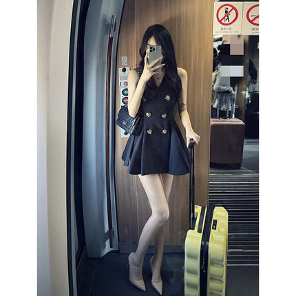 Women's Tight Waist Pleated Short Skirt