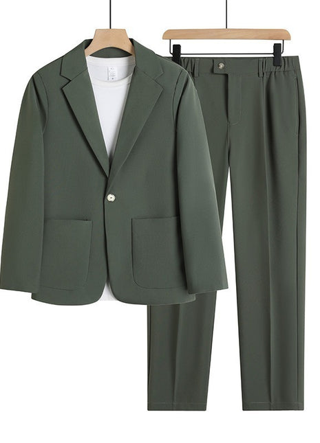 SS Men Suit Set Gray Green