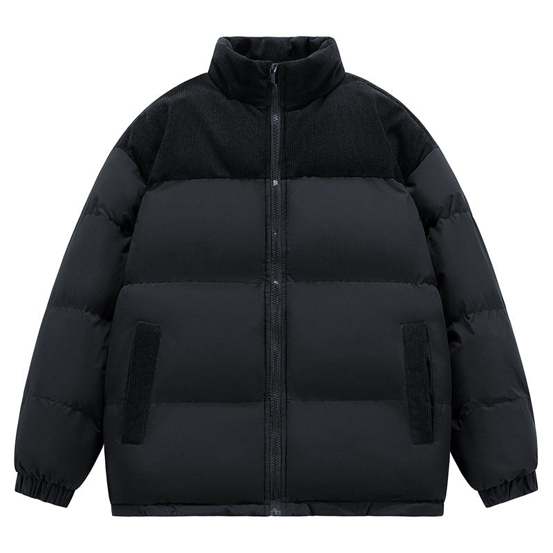 Winter Male New Cotton Thick Padded Coat Black