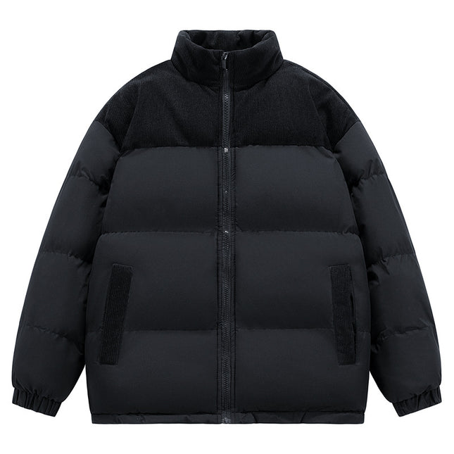 Winter Male New Cotton Thick Padded Coat Black