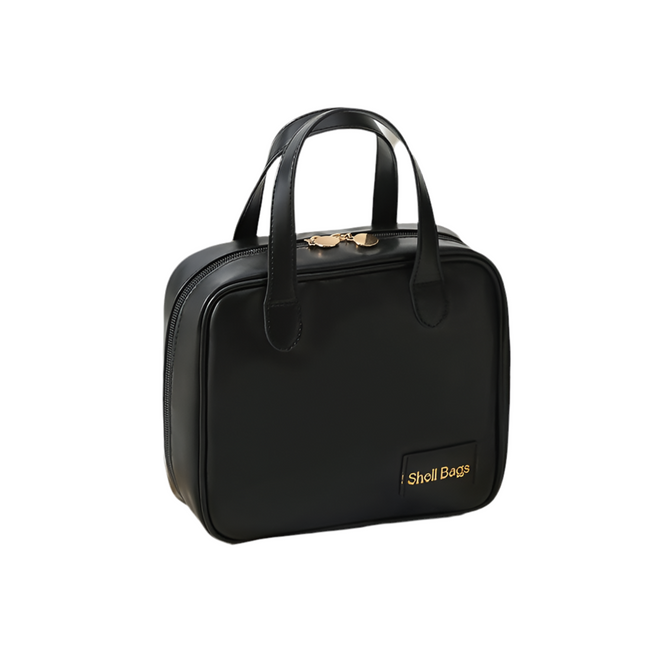 Makeup Pouch Cosmetic Shell Bag black 21x8x19cm