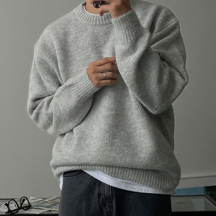 Drop-shoulder Men's Warm Sweater