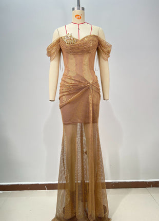 SS Golden Floor Dress