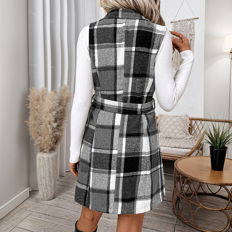 Retro Style Lace-up Women's Vest