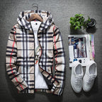 Camouflage Jackets Casual Mens Hooded Luminous Zipper Jacket Khaki H