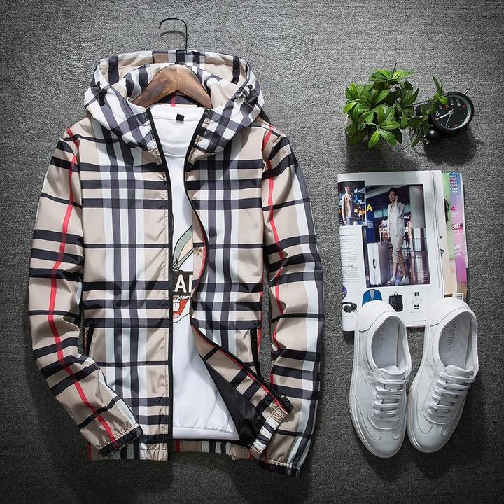 Camouflage Jackets Casual Mens Hooded Luminous Zipper Jacket Khaki H