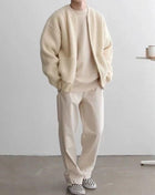 SS Men’s Cardigan Coat Apricot