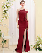 SS Fish Tail Dress Wine red