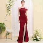 Temperament Ladies Banquet Long Fish Tail Dress Wine red