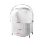 Makeup Organizer Skincare Organizer With 2 Drawers And Transparent White