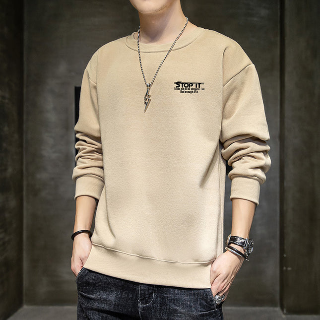 Men's Sweater Long Sleeve Top Khaki