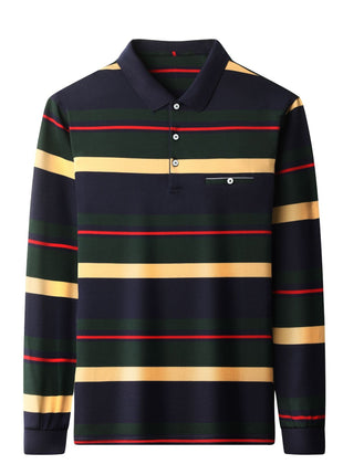 SS Men's Striped Polo Top