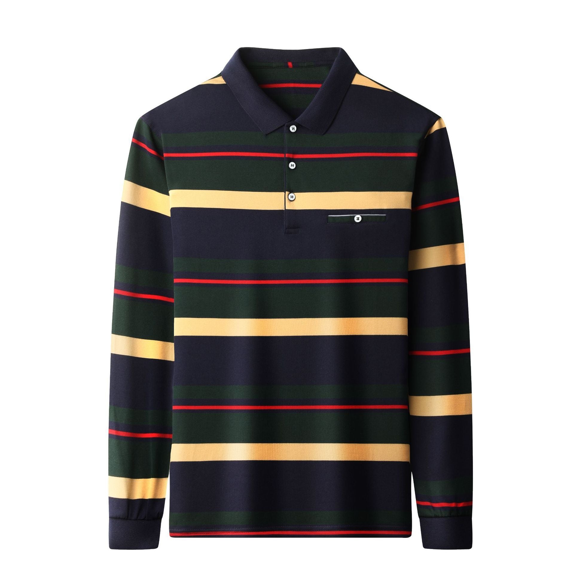 Men's Striped Polo Top