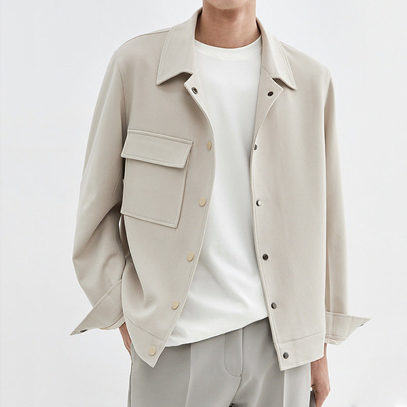 Polo Collar Jacket New Beige