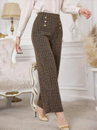 Versatile Classic Style Pants Dark Brown
