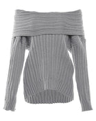 SS Off-the-shoulder Sweater Gray