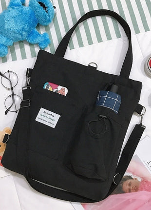 SS Canvas Shoulder bag Black