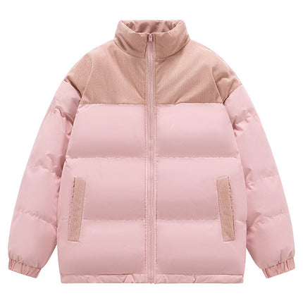 Winter Male New Cotton Thick Padded Coat Pink