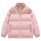 Winter Male New Cotton Thick Padded Coat Pink