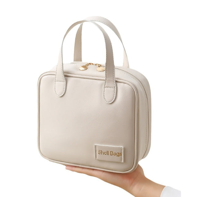 Makeup Pouch Cosmetic Shell Bag Clear 21x8x19cm