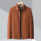 Men’s Collar Straight Zipper Jacket Orange