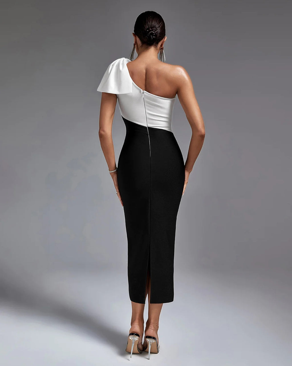 Shoulder Bow Casual Long One-piece Dress