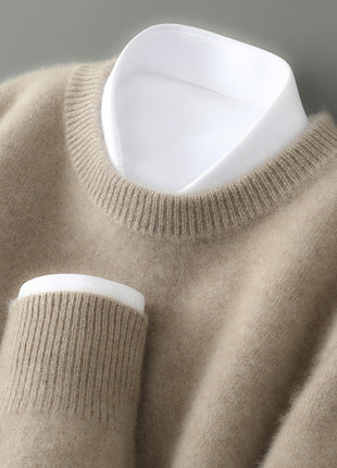 SS Men's Sweater Camel Round Neck