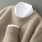 Men's Half-high Collar Thickened Pullover Camel Round Neck
