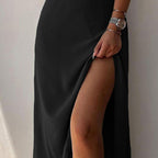 Slit Sling Summer Suspender Dress