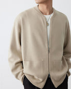 SS Zipper Cardigan Khaki H