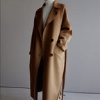 Womens Lapel Cashmere coat caramel