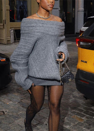 SS Off-the-shoulder Sweater