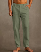 SS Men's Linen Pants Green