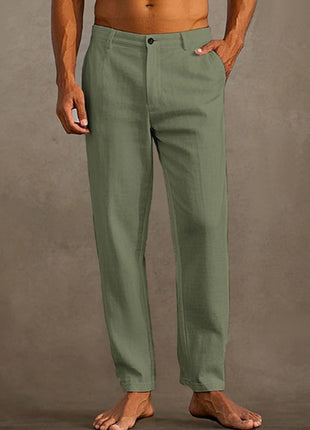SS Men's Linen Pants Green