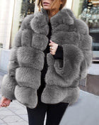 SS faux fur jacket Grey