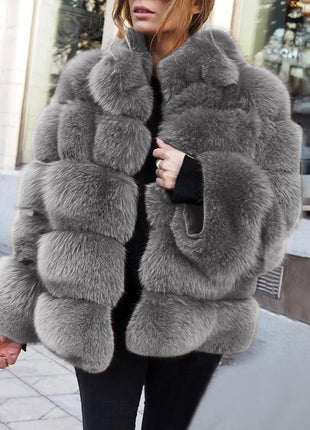 SS faux fur jacket Grey